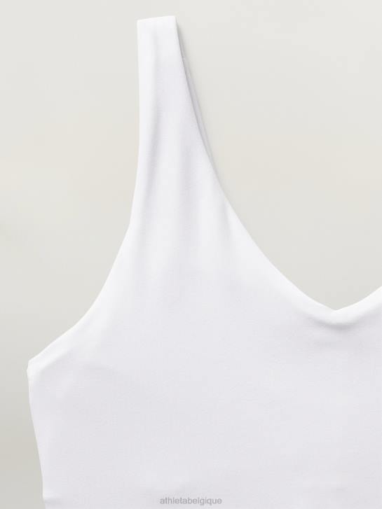 Athleta femmes transcend - soutien-gorge court à col en V a-c JRTZ253 soutiens-gorge et sous-vêtements | blanc brillant