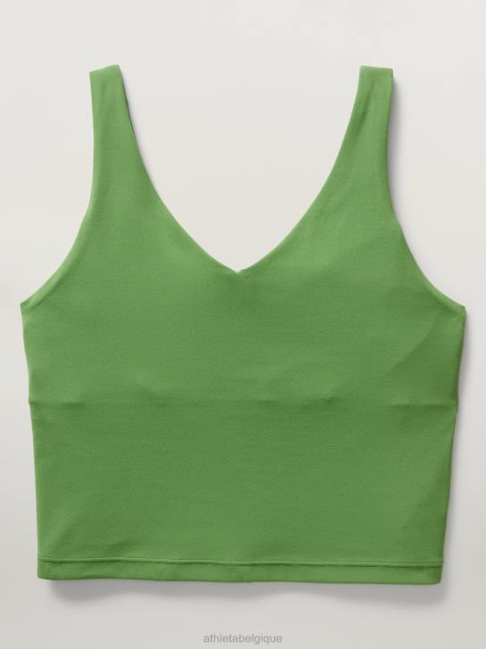 Athleta femmes transcend - soutien-gorge court à col en V a-c JRTZ678 soutiens-gorge et sous-vêtements | vert baja