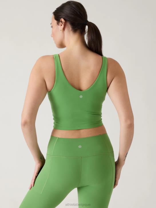 Athleta femmes transcend - soutien-gorge court à col en V a-c JRTZ678 soutiens-gorge et sous-vêtements | vert baja