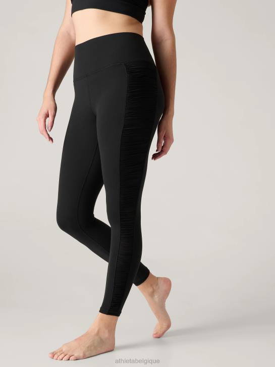 Athleta femmes Salutation Stash - Collant en maille froncée JRTZ62 vêtements noir