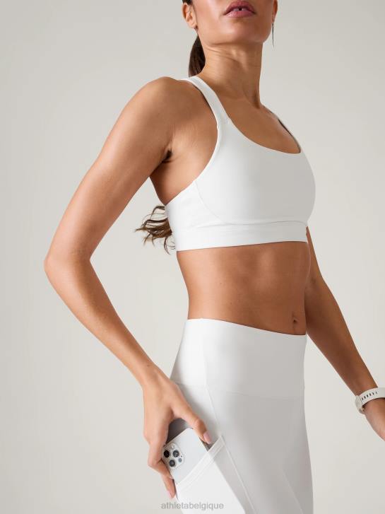 Athleta femmes cachette d'intervalle 7/8 serrée JRTZ146 vêtements blanc brillant