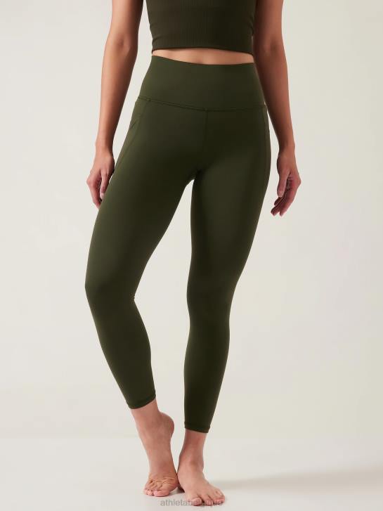 Athleta femmes cachette de salutation 7/8 serrée JRTZ114 vêtements tremble, olive