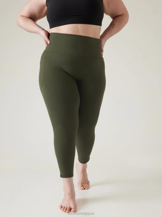 Athleta femmes cachette de salutation 7/8 serrée JRTZ114 vêtements tremble, olive