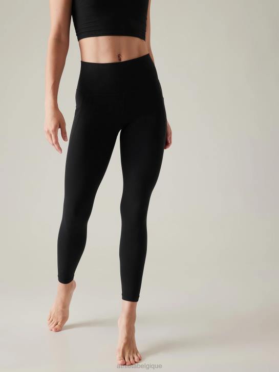 Athleta femmes cachette de salutation 7/8 serrée JRTZ8 vêtements noir