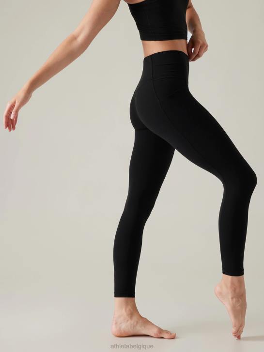 Athleta femmes cachette de salutation 7/8 serrée JRTZ8 vêtements noir