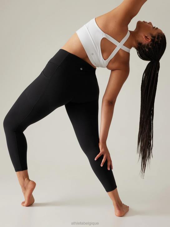 Athleta femmes cachette de salutation 7/8 serrée JRTZ8 vêtements noir