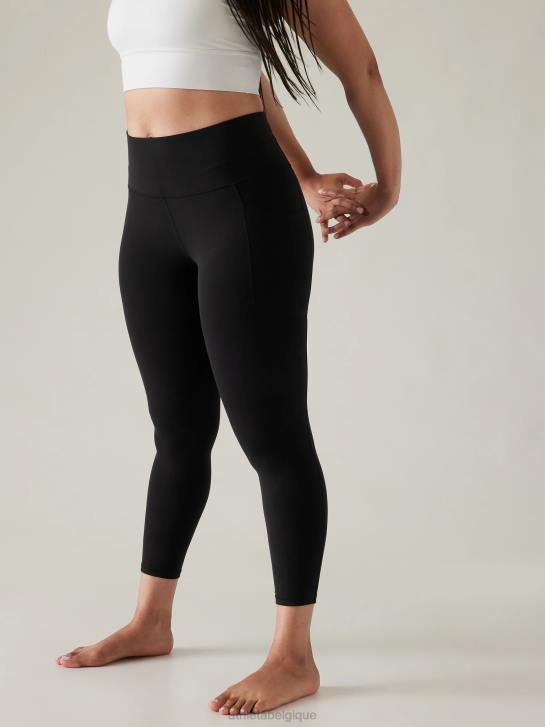 Athleta femmes cachette de salutation 7/8 serrée JRTZ8 vêtements noir