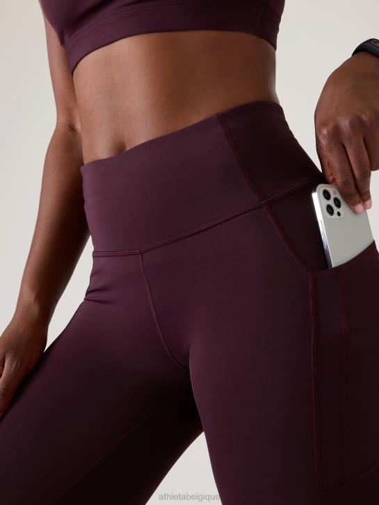 Athleta femmes cachette ultime 7/8 serrée JRTZ104 vêtements cabernet épicé