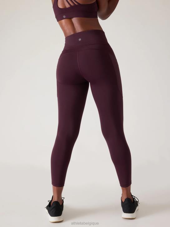 Athleta femmes cachette ultime 7/8 serrée JRTZ104 vêtements cabernet épicé