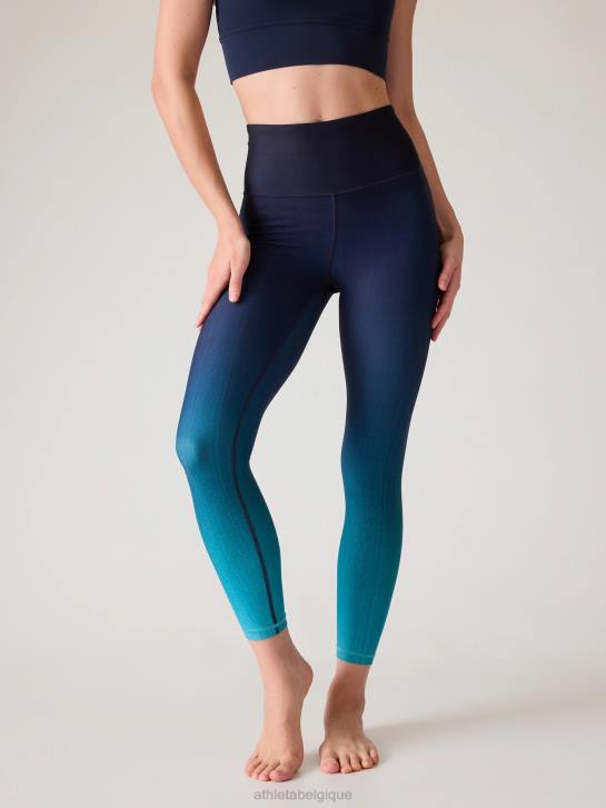 Athleta femmes collant elation 7/8 taille ultra haute JRTZ134 vêtements ombre bleue