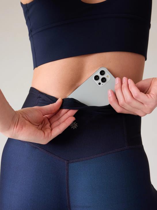 Athleta femmes collant elation 7/8 taille ultra haute JRTZ134 vêtements ombre bleue