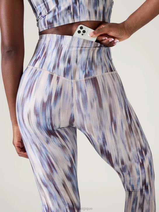 Athleta femmes collant elation 7/8 taille ultra haute JRTZ180 vêtements beige abstrait