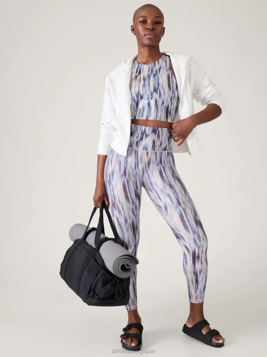 Athleta femmes collant elation 7/8 taille ultra haute JRTZ180 vêtements beige abstrait