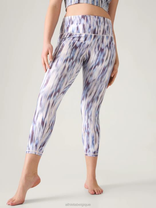 Athleta femmes collant elation 7/8 taille ultra haute JRTZ180 vêtements beige abstrait