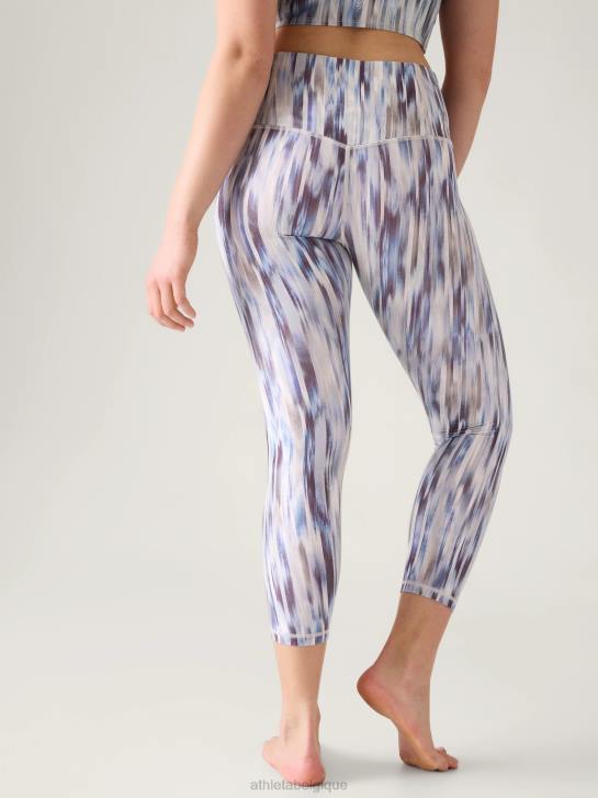 Athleta femmes collant elation 7/8 taille ultra haute JRTZ180 vêtements beige abstrait