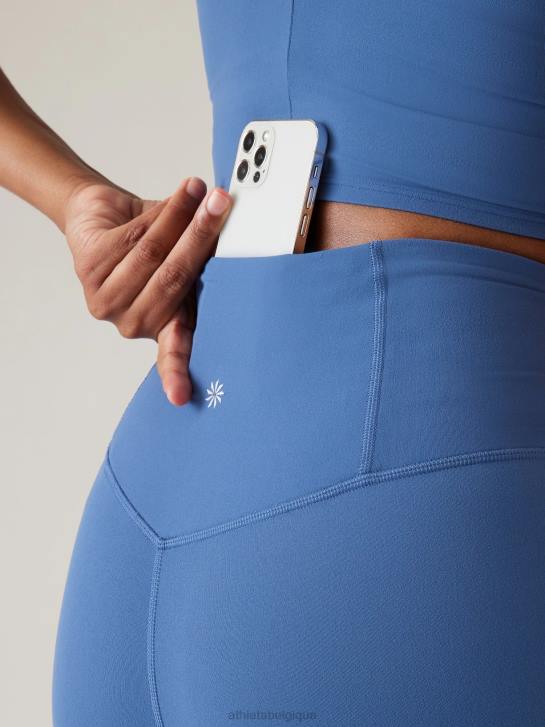 Athleta femmes collant elation 7/8 taille ultra haute JRTZ86 vêtements bleu chromé