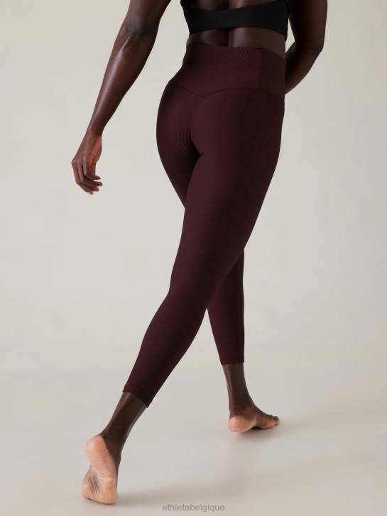 Athleta femmes collant elation taille ultra haute JRTZ158 vêtements côte de cabernet épicée