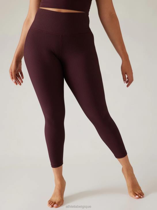 Athleta femmes collant elation taille ultra haute JRTZ158 vêtements côte de cabernet épicée
