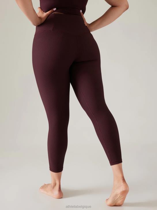 Athleta femmes collant elation taille ultra haute JRTZ158 vêtements côte de cabernet épicée