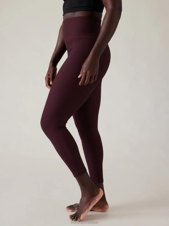 Athleta femmes collant elation taille ultra haute JRTZ158 vêtements côte de cabernet épicée