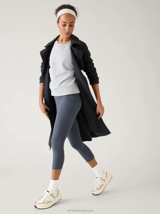Athleta femmes salutation, cachette, capri JRTZ6 vêtements bleu granit