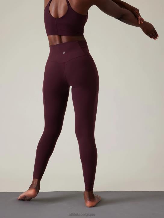 Athleta femmes salutation, cachette serrée JRTZ153 vêtements cabernet épicé