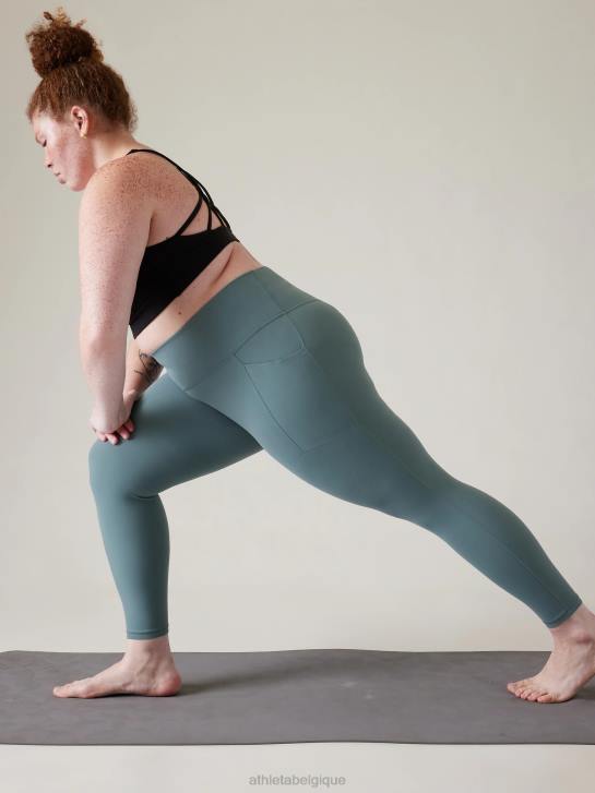Athleta femmes salutation, cachette serrée JRTZ36 vêtements vert oxydé