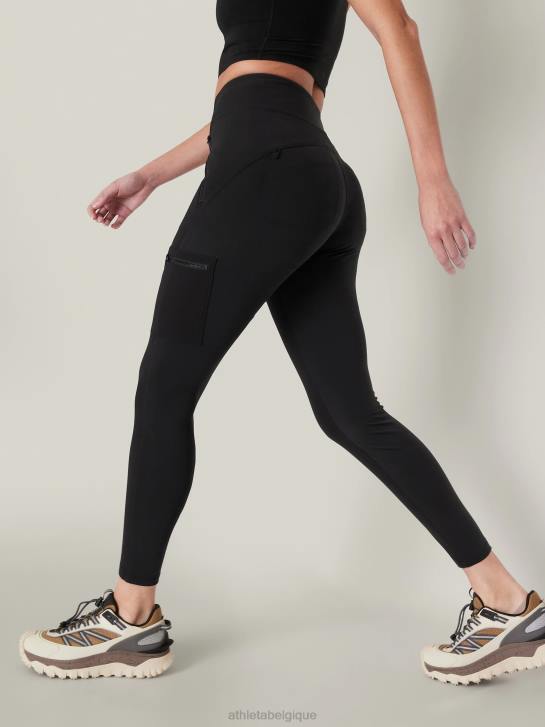 Athleta femmes tourniquets hybride taille mi-haute serré JRTZ182 vêtements noir