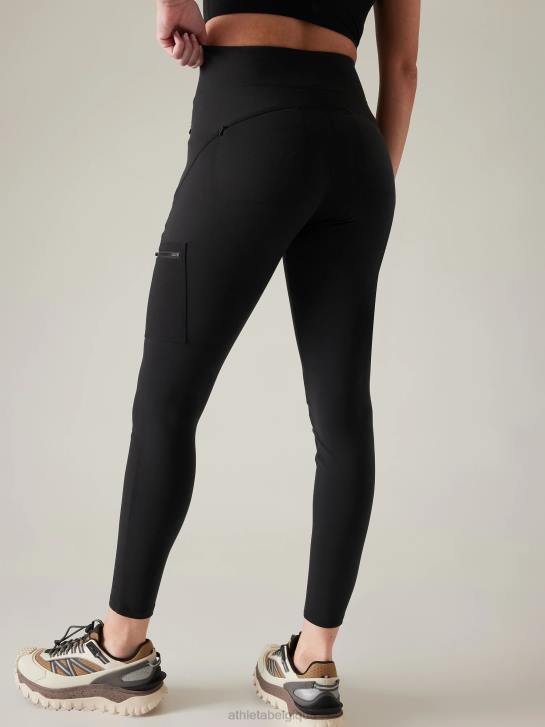 Athleta femmes tourniquets hybride taille mi-haute serré JRTZ182 vêtements noir