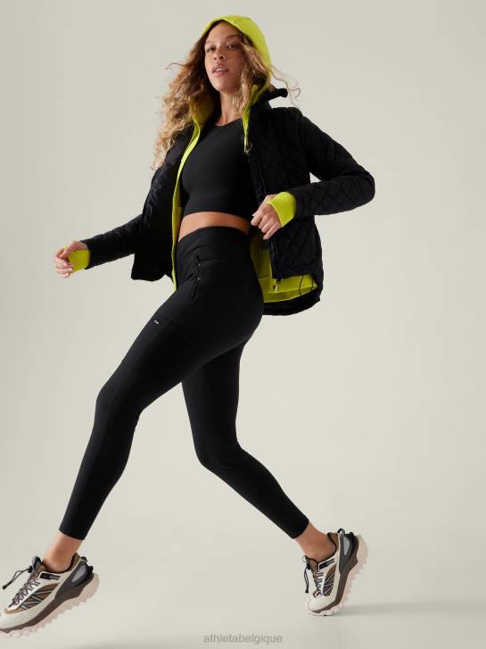 Athleta femmes tourniquets hybride taille mi-haute serré JRTZ182 vêtements noir
