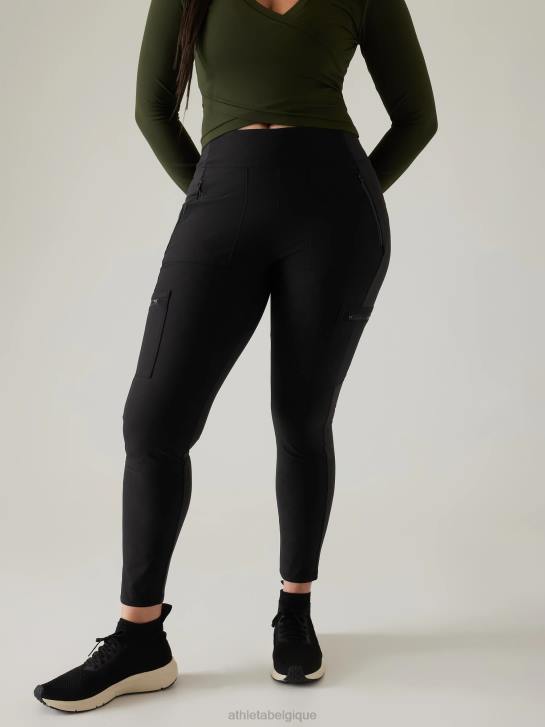 Athleta femmes tourniquets hybride taille mi-haute serré JRTZ182 vêtements noir