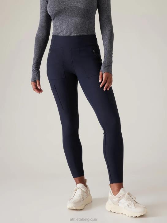 Athleta femmes tourniquets hybride taille mi-haute serré JRTZ27 vêtements marine