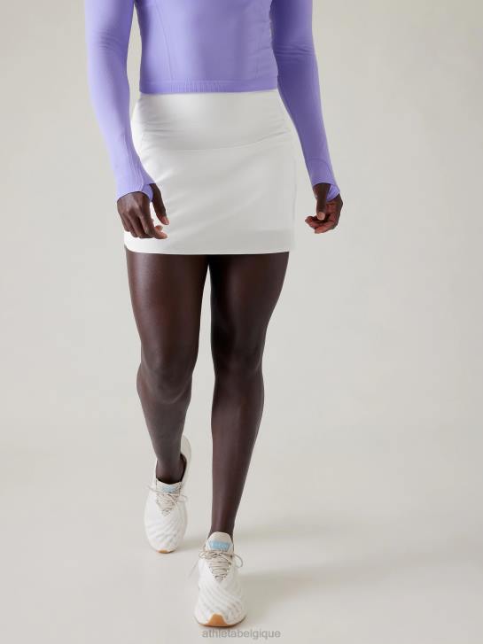 Athleta femmes cours avec, jupe-short 16'' JRTZ112 vêtements blanc brillant