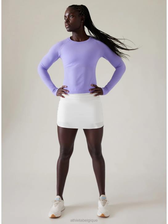 Athleta femmes cours avec, jupe-short 16'' JRTZ112 vêtements blanc brillant