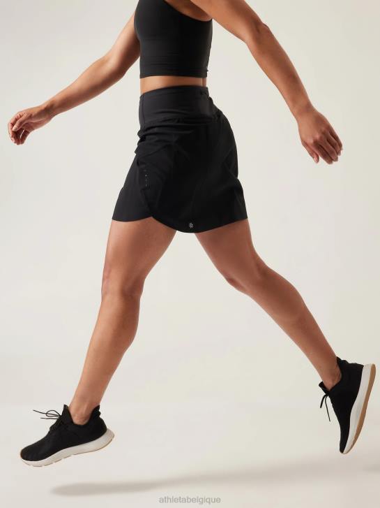 Athleta femmes cours avec, jupe-short 16'' JRTZ135 vêtements noir
