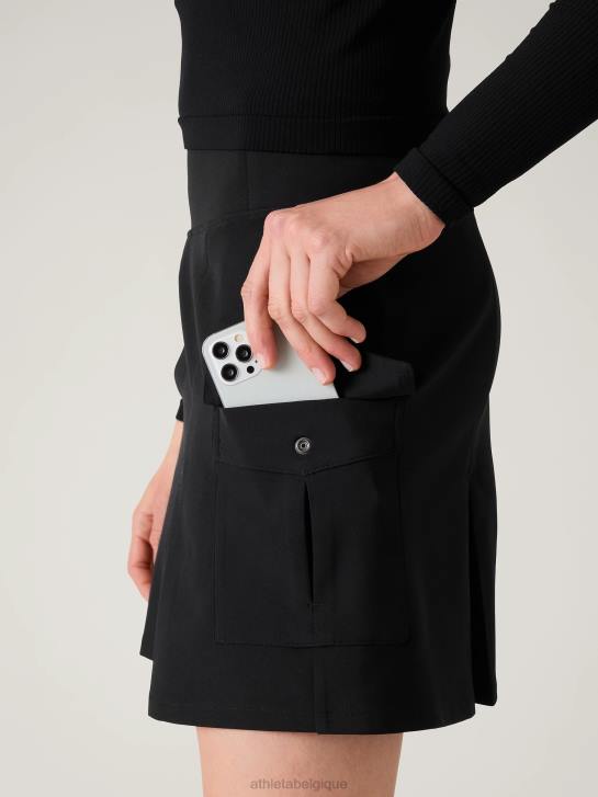 Athleta femmes jupe-short cargo taille haute sans fin JRTZ161 vêtements noir