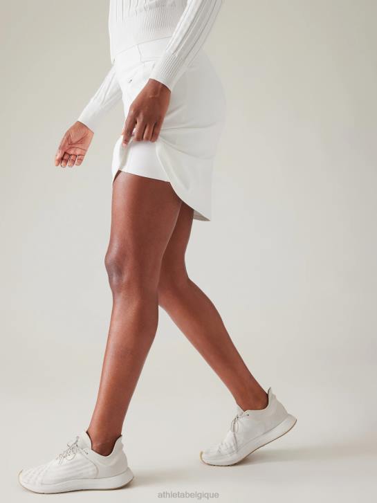 Athleta femmes jupe-short de golf fairway 18'' JRTZ156 vêtements blanc brillant