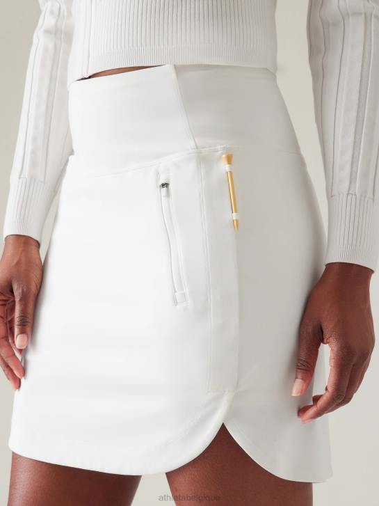 Athleta femmes jupe-short de golf fairway 18'' JRTZ156 vêtements blanc brillant