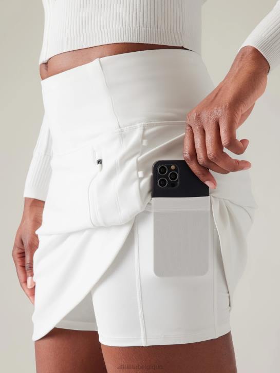Athleta femmes jupe-short de golf fairway 18'' JRTZ156 vêtements blanc brillant