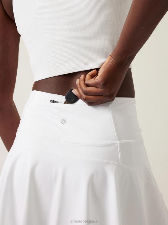 Athleta femmes jupe-short de tennis ace 13.5'' JRTZ31 vêtements blanc brillant