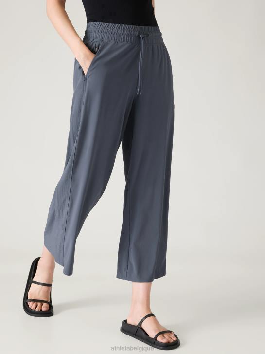 Athleta femmes avenue - pantalon court à jambes larges JRTZ95 vêtements bleu granit