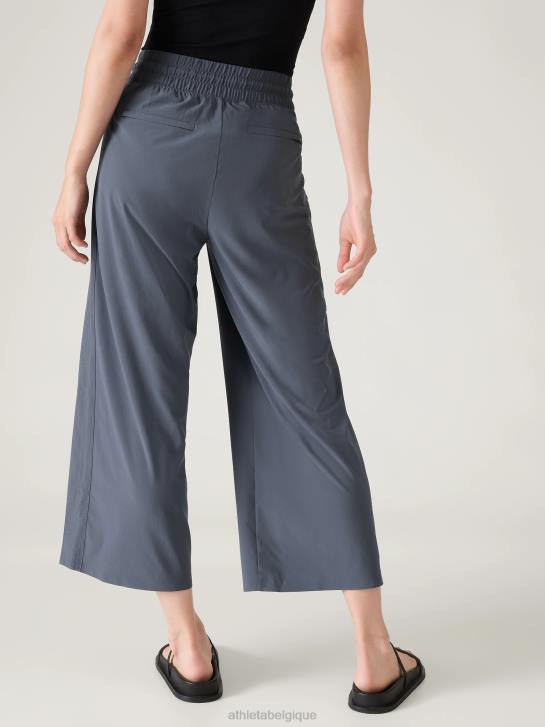 Athleta femmes avenue - pantalon court à jambes larges JRTZ95 vêtements bleu granit