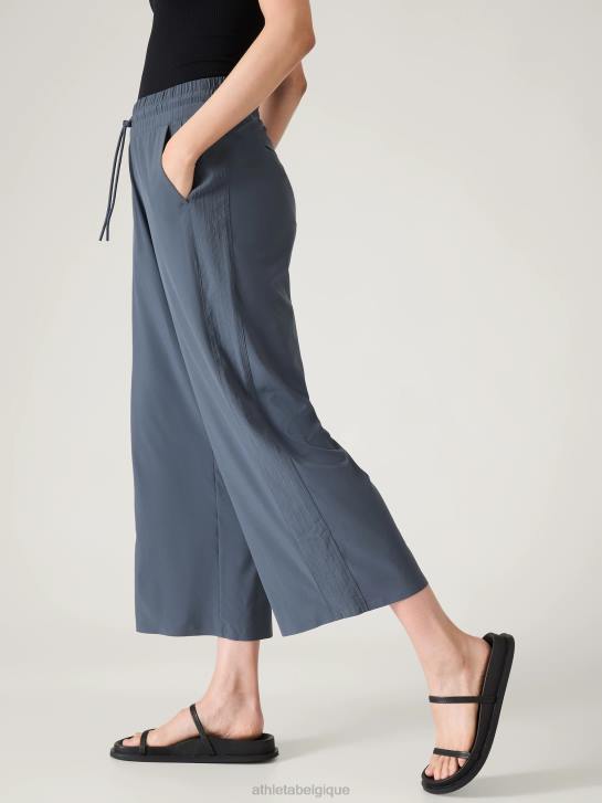 Athleta femmes avenue - pantalon court à jambes larges JRTZ95 vêtements bleu granit