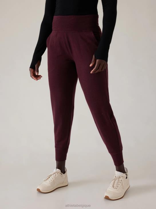 Athleta femmes jogger de luxe coaster JRTZ168 vêtements bruyère cabernet épicée