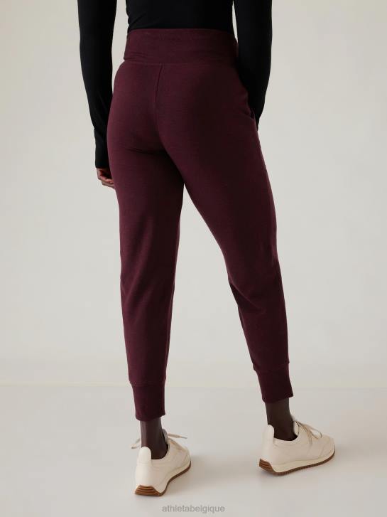 Athleta femmes jogger de luxe coaster JRTZ168 vêtements bruyère cabernet épicée