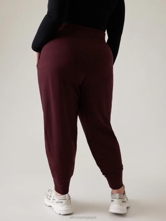 Athleta femmes jogger de luxe coaster JRTZ168 vêtements bruyère cabernet épicée