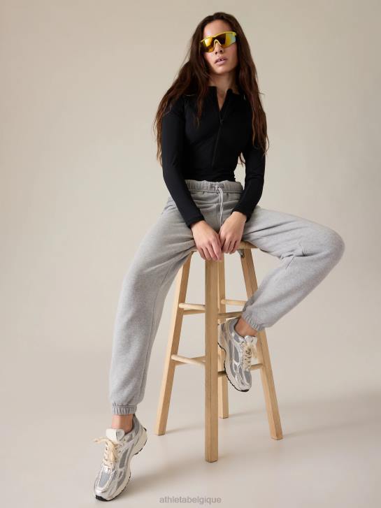 Athleta femmes jogger en polaire pour toujours JRTZ186 vêtements gris chiné