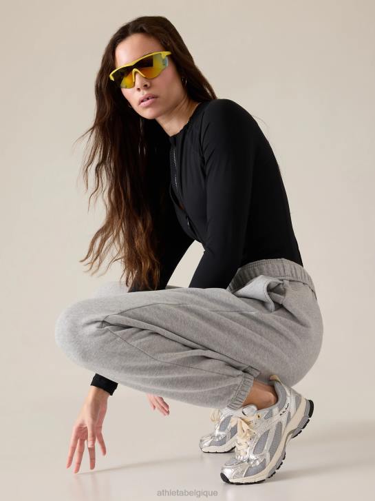 Athleta femmes jogger en polaire pour toujours JRTZ186 vêtements gris chiné