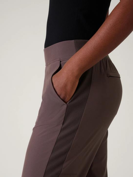 Athleta femmes pantalon brooklyn taille mi-haute à la cheville JRTZ18 vêtements schiste argileux