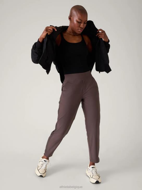 Athleta femmes pantalon brooklyn taille mi-haute à la cheville JRTZ18 vêtements schiste argileux